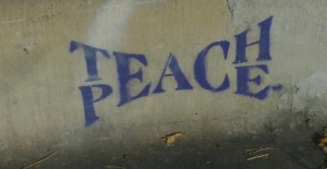 Banksy graffiti teach peace